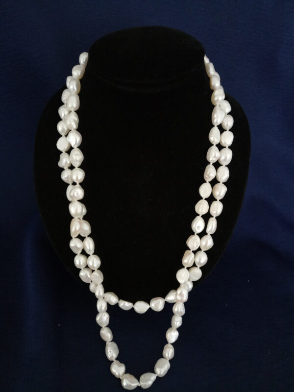 Long White Pearl Necklace (130cm)