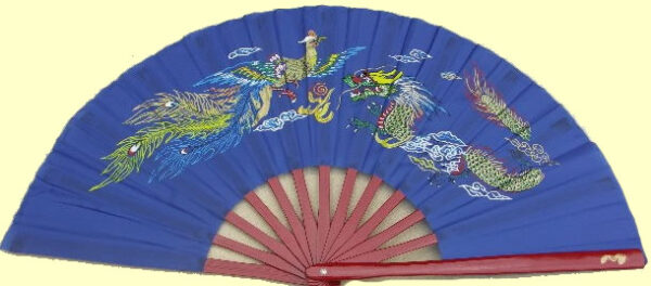 BLUE - Dragon & Phoenix Taiji & Kungfu Fan