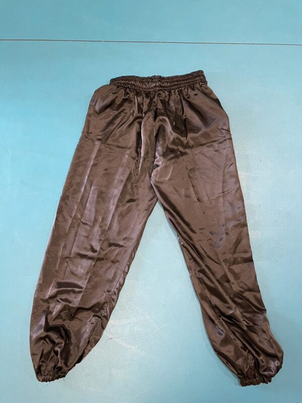 Black Simulated Silk Trousers